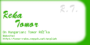 reka tomor business card